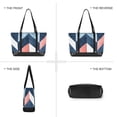 thumbnail image 6 of FORMRS Canvas Laptop Tote Bag for Women with 15.6" Computer Compartments Shoulder Handbag, Blue Geometric, 6 of 7