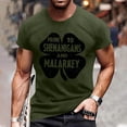 thumbnail image 2 of Men's St. Patrick's Day Shamrock T Shirt Short Sleeve Casual Clover Graphic Tee, 2 of 5