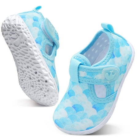 L-RUN Quick Dry Water Sport Shoes Beach Aqua Surf Sports Socks Barefoot for Baby Boys Girls White Toddler