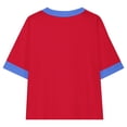 thumbnail image 4 of AUNVITO Girls Short Sleeve T shirt Kids Summer Oversized Polka Dots Crew Neck Tops Casual Basic Tee 5-14Years, 4 of 4