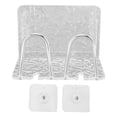 thumbnail image 1 of Water Ripple Toothbrush Holder Acrylic Punch Free Wall Mount Toothbrush Holder for Bathroom for 2 Cups, 1 of 5