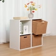 thumbnail image 5 of Handwoven Foldable Storage Baskets, Storage Bins & Boxes, Storage Cubes With Handles, Multipurpose Storage, Square Laundry, Underwear, Toys & Snacks Organizer For Bedroom, Living Room, Foldable Paper, 5 of 7