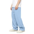 thumbnail image 4 of Baggy Sweatpants Boys Straight Leg Open Bottom Sweatpants with Pockets Teens Loose Fit Elastic Waist Sweat Pants 3-15Y, Light Blue, 4 of 9