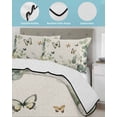 thumbnail image 4 of Quilts Twin XL Size, Eucalyptus Leaves Soft Comforter Bedding Set for Bed, Spring Summer Botanical Sage Green Rustic Lightweight Quilted Bedspread with Pillow Cover(2 Pieces), 68x98 Inch, 4 of 6
