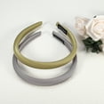 thumbnail image 5 of Unique Bargains 2 Pcs Solid Simple Silk Headbands Fashion Anti Slip Hair Accessories for Women Grey Green 0.59" Wide, 5 of 7