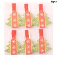 thumbnail image 2 of Coofit Christmas Picture Clips Decorative 6PCS Wood Photo Clips Wooden Clothespins, 2 of 8