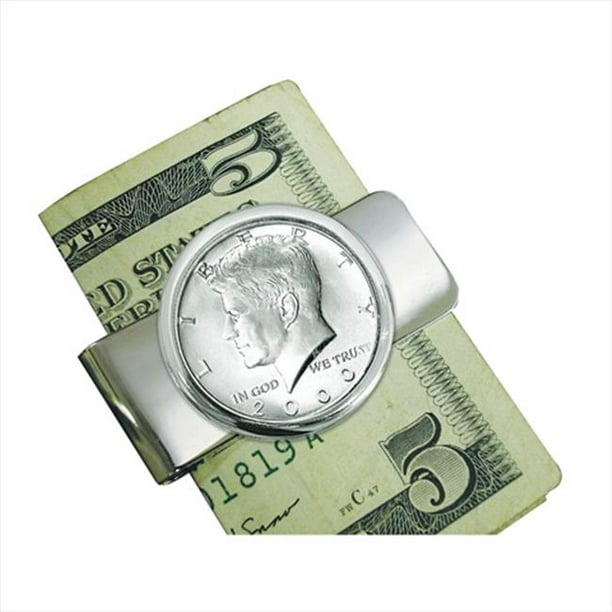American Coin Treasures 2396 Silvertone JFK Demi-Dollar Argent Clip