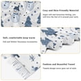 thumbnail image 5 of FORMRS Womens Scarf Winter Soft Long Big Warm Shawls Wrap Tassel Scarves, Blue Cute Snowmen, 5 of 9