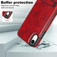 thumbnail image 4 of Allytech Magnetic Case for iPhone XR with Foldable Kickstand,【Compatible Magsafe】Ultra Slim Retro PU Leather Camera Screen Protection Shockproof Anti-Drop Back Case for Women Men - Winered, 4 of 7