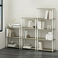 thumbnail image 2 of Furinno Turn-N-Tube 3-Tier Multipurpose Compact Display Rack, Shelving Unit, Bookcase, Sonoma Oak/White, 2 of 6