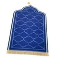 thumbnail image 2 of Elegant Prayer Rug Non Slip Worship Carpet Prayer Mat Area Rug Doormat Floor Mat Blue, 2 of 9