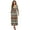 American Tribal Geometric Cowboy, variant on Autumn Leaf Print Womens Fall Maxi Dress V-Neck Long Sleeve Casual Dress with Pocket A-Line Flowy Tiered Dresses for Spring Winter, M