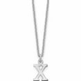 thumbnail image 1 of 10K White Gold 10Kw Cutout Letter X Initial Necklace Made In United States -Jewelry By Sweet Pea, 1 of 5