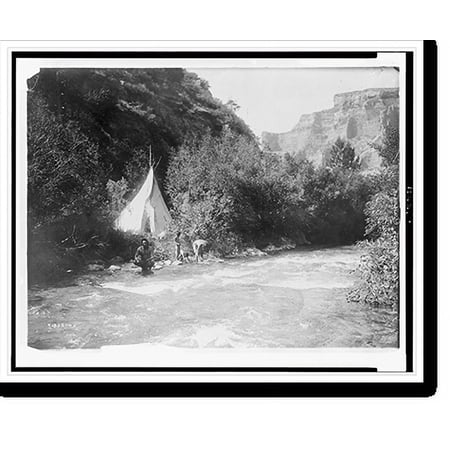 Historic Print, The river camp, 16" x 20"