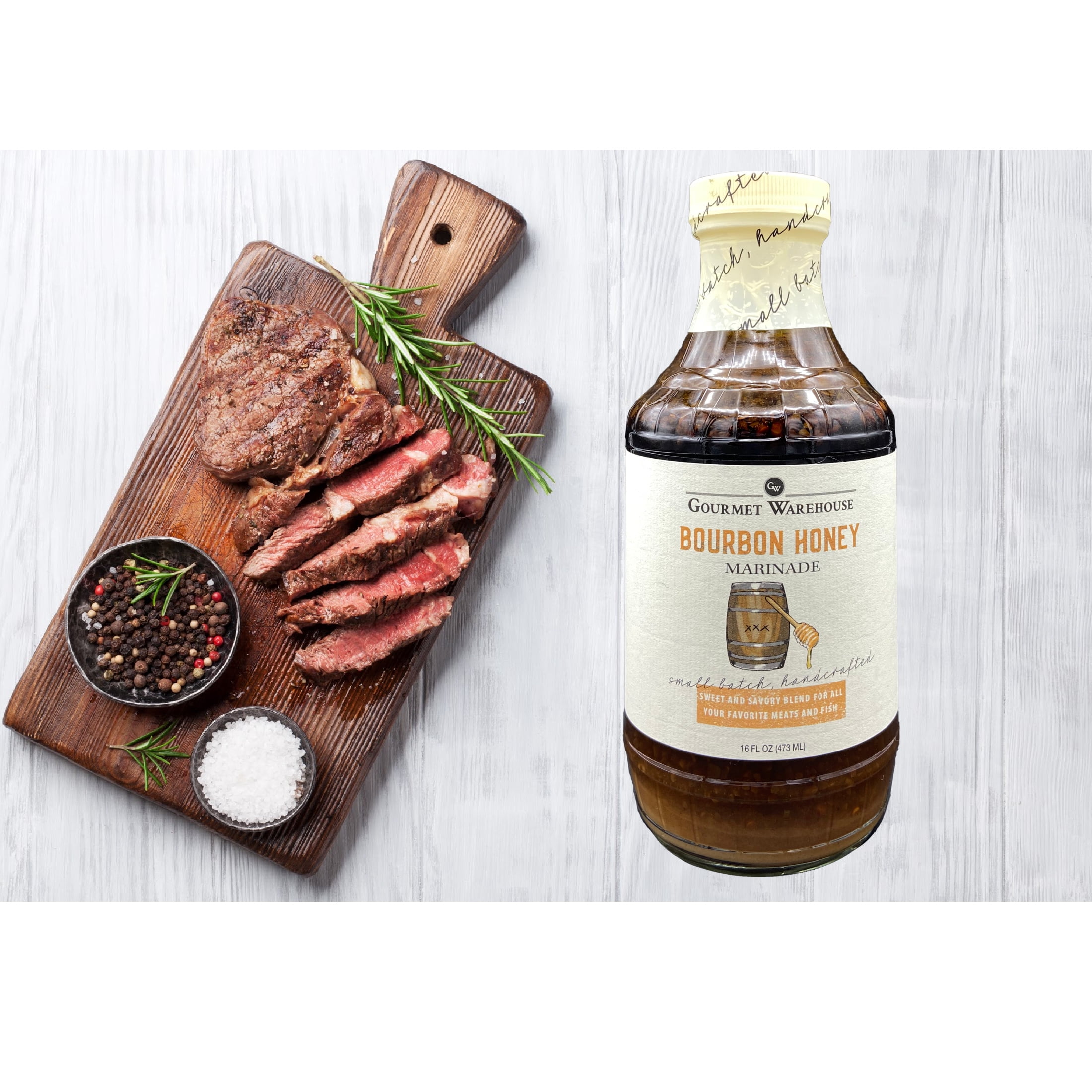 Gourmet Warehouse Bourbon Honey Marinade, 16 Oz