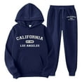 thumbnail image 2 of Men's Plus Size Long-Sleeved Letter Printed 2-Piece Sportswear Set – Casual Hoodie and Sweatpants, 2 of 3