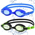 thumbnail image 1 of Starweh Gafas de natación para niños, paquete de 2 gafas de natación, sin fugas, antivaho, gafas para niños y niñas (de 6 a 14 años), 1 of 7