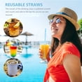 thumbnail image 6 of CIMAXIC Colored Reusable Plastic Straws, Blue, Thickened Material, Easy Clean, Drinking Use, 25Pcs, 6 of 6