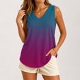 thumbnail image 4 of Avirosel Women's Plus Size Tank Tops V Neck Casual Lightweight Sleeveless Loose Fit Tunic Blouse for Summer Purple, 4 of 8