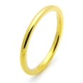 thumbnail image 2 of Women's Tungsten Carbide Wedding Band Ring 2mm Comfort Fit High Polish Gold Tone Thin Classic Tungsten Ring, 2 of 3
