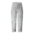 thumbnail image 5 of QATAINLAV Women's Summer Linen Beach Pants Casual Elastic Waist Tulips Hem Cropped Trousers Plus Size Fashion Print Harem Pants with Pockets Multicolor XXXXL My Orders Placed By Me, 5 of 6