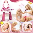 thumbnail image 3 of Mesa de maquillaje Surelect para niños pequeños con silla con espejo de 3 a 6 años, 3 of 7