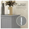 thumbnail image 6 of 41" Kitchen Pantry Cabinet, Modern 2-Door Storage with 5 Tier Shelves, 12 Spice Racks, Adjustable Shelves, Gray, 6 of 9