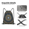 thumbnail image 4 of Honeii Dot Mandala Print Drawstring Backpack,Drawstring Bags String Backpack Gym Cinch Sack Backpack Sport Bag Draw-Small, 4 of 6