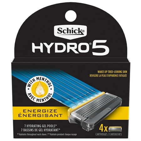 Schick Hydro 5 Energize  Razor Blade Refills for Men  4 ct