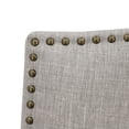 thumbnail image 4 of Elva 24 Inch Dining Chair, Smooth Gray Fabric, Nailhead Trim, Wood Legs, 4 of 5