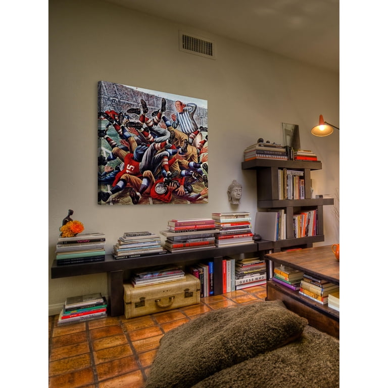 Free Shipping! Marmont Hill Football Pile-Up Canvas Art Sports