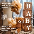 thumbnail image 4 of Kicpot Baby Shower Decorations Baby Boxes with Letters, 4pcs Brown BABY Balloon Box, Gender Reveal Decorations, Celebration Decor for Events, 4 of 6