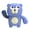 Blue, variant on Blue Kids Beach Bath Toy Wind Up Swimming Wagging Tail Rotating Bear For Children Pool Outdoor Fun Playtime Summer