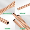 thumbnail image 2 of Uxcell 3-Pack Copper Round Tube, 3mm OD 0.5mm Thick 200mm Length Straight Pipe Tubing for Construction/Machining/DIY Crafting, Metal Straight Pipe, 2 of 7