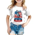 thumbnail image 4 of Gubotare 4th of July Toddler T-Shirts Tee for Girls 4th of July Shirt Patriotic American Cute Kids Graphic T-Shirt Size 9-10 (White,9-10 Years), 4 of 5