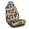 thumbnail image 1 of Wukai Cute Dog Full Set Car Seat Covers with Soft Padding Universal Auto Front Seats Protector and Cushion Mat, 1 of 5
