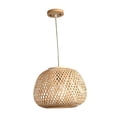 thumbnail image 2 of Lámpara Colgante Tejida de Bambú de Estilo Rústico, Lámpara de de Techo, Pantalla para Cocina, Bar, Comedor, Decoración de Apartamento Yuyangstore Colgante de luz, 2 of 8