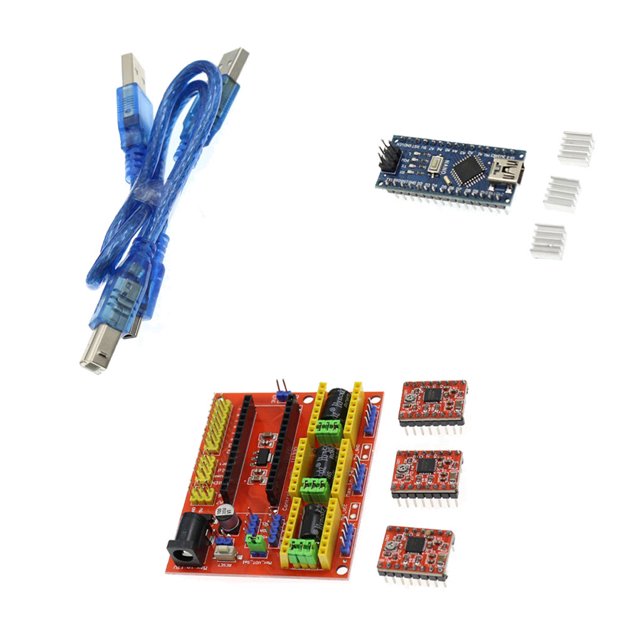 Seitruly Conjunto de controlador de protección CNC V3 V4, accesorio de módulo de componente modificado Universal, Kit de impresora de reparación Electrónica Tipo 3