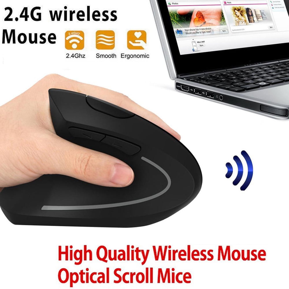 Fiogavroetic Gaming Mouse 6D 2.4G Wireless Ergonomic Vertical Mouse Optical 1600DPI Gaming Mic on Clearance