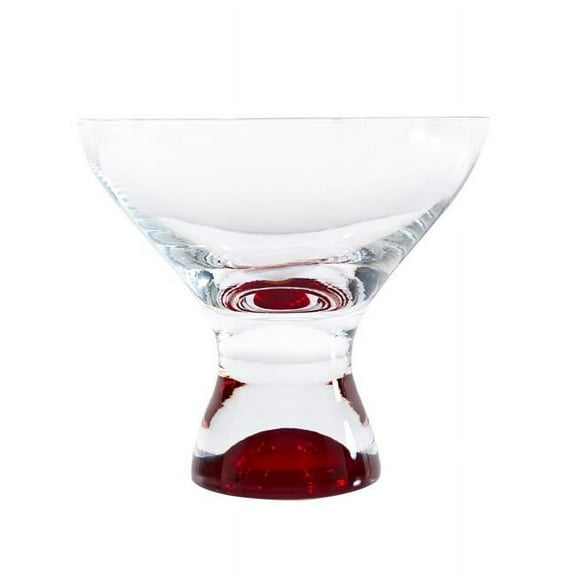 330 ml Samba Colors Martini & Dessert Glass, Red - Set of 6