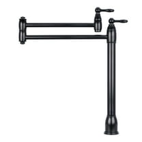 Matte Black Pot Filler Kitchen Faucet Deck-Mounted