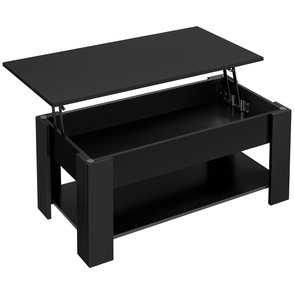 Yaheetech 39-Inch Lift Top Coffee Table with Storage, Black photo 3