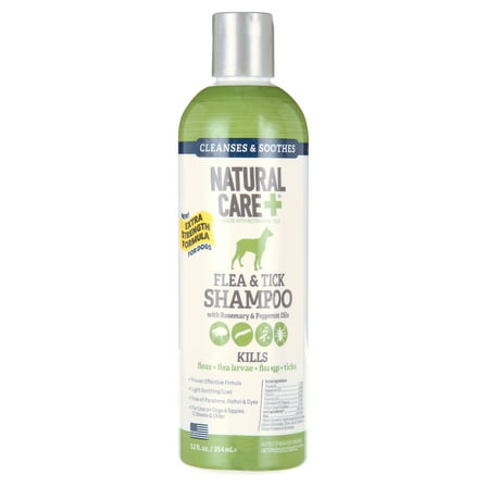 Natural Care Flea and Tick Dog Shampoo -Peppermint Scent - 12oz.