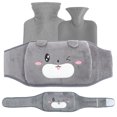 thumbnail image 1 of Hot Water Bottle 1L Hot Water Bag with Cloth Cover Winter Warm Hot Water Bag Leak-proof Hot Water Pouch for Pain Relief Natural Warm Compress Heat Therapy, 1 of 6
