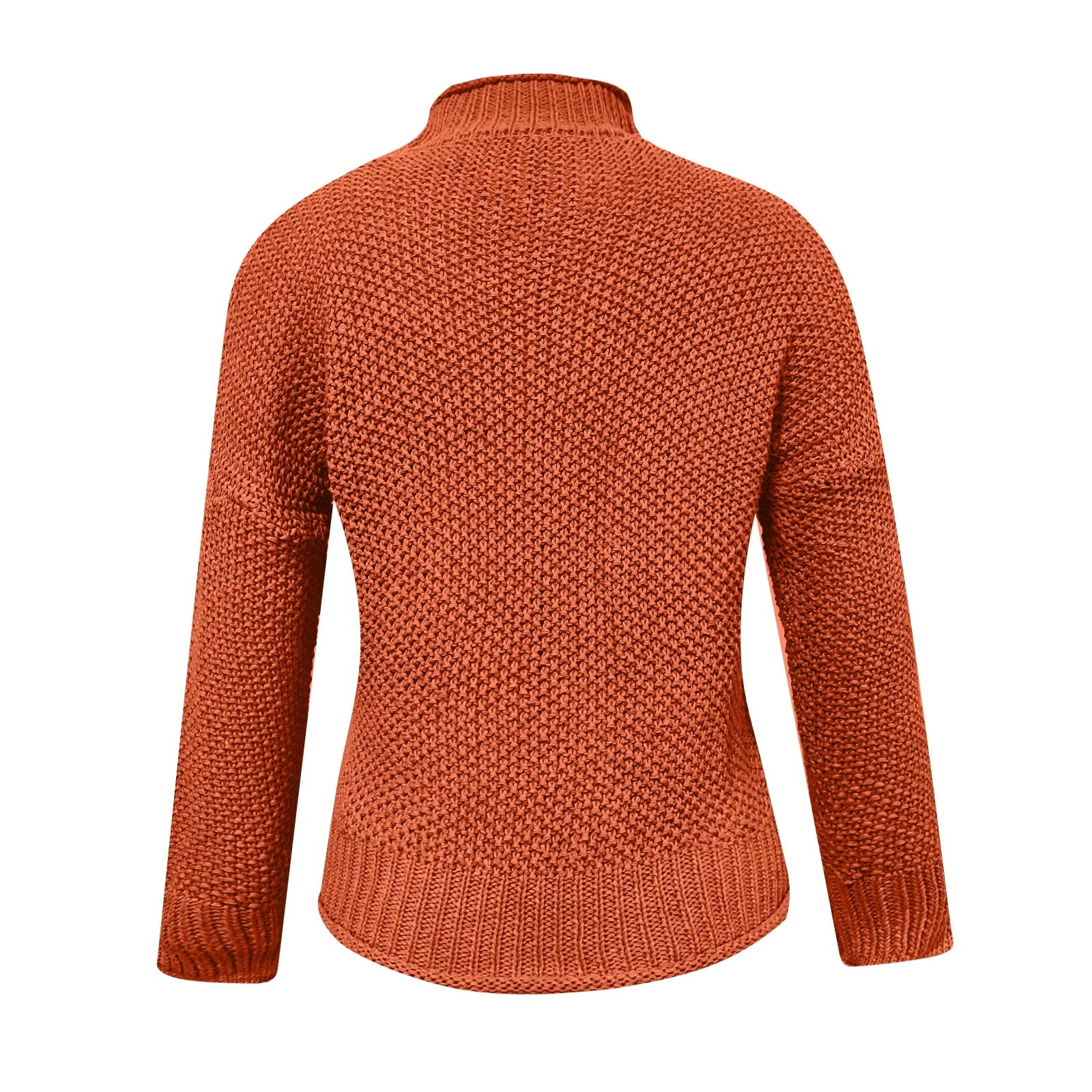 JGGSPWM Solid Waffle Knit Sweaters for Womens Fall Winter Tops Soft Comfy  Jumper Crewneck POM Lantern Long Sleeve Pullover Casual Elegant Sweater  Orange S 