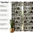 thumbnail image 3 of Vargottam Tropical Tree Print Sheer Georgette Curtains for French Doors & Balcony - 2 Panels, 96" Long, Light Filtering, Grommet Top Printed Drapes for Living Room or Lounge, 3 of 5