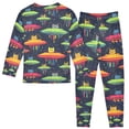thumbnail image 2 of FORMRS Long Sleeve Top and Pants Pajama Set for Niños 2-Piece Sleepwear, Sizes 18M-8Y, Colorful Space Cat, 2 of 6