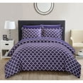 thumbnail image 5 of Emmett 3 or 2 Piece Reversible Duvet Cover Set Geometric Diamond Fretwork Pattern Print Zipper Closure Bedding, 5 of 10
