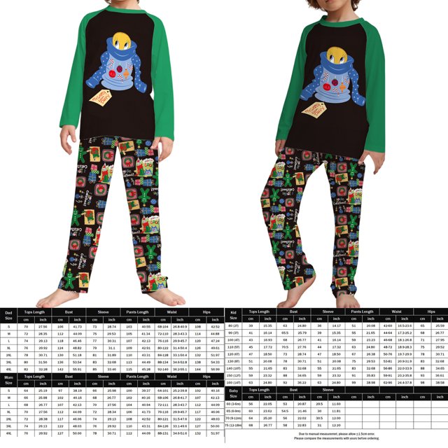 Conjunto de pijama familiar de 2 piezas, ajuste holgado, estampado de pato, vestido para padres e hijos, traje diario FLhrweasw Nuevo