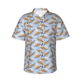 thumbnail image 2 of Xecao Cute Sloth print Hawaiian shirt - a stylish short-sleeve button-down for men, perfect for casual beach and tropical outings., 2 of 9